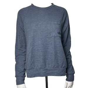 North Face Sweatshirt Long Sleeve Pullover Crew Neck Blue Top Women‎ Size Medium
